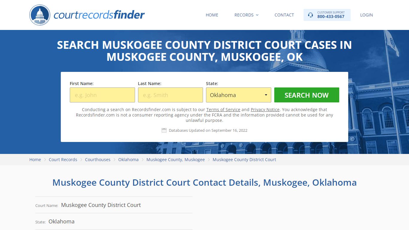 Muskogee County District Court Case Search - RecordsFinder