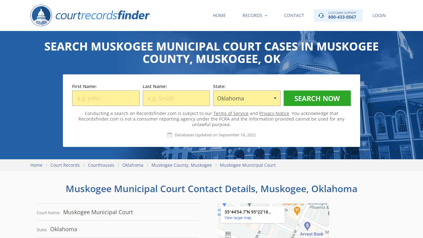 Muskogee Municipal Court Case Search - RecordsFinder